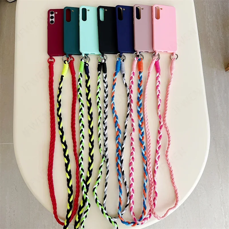 Versatile Crossbody Lanyard Phone Case with Soft Silicone TPU Back Cover