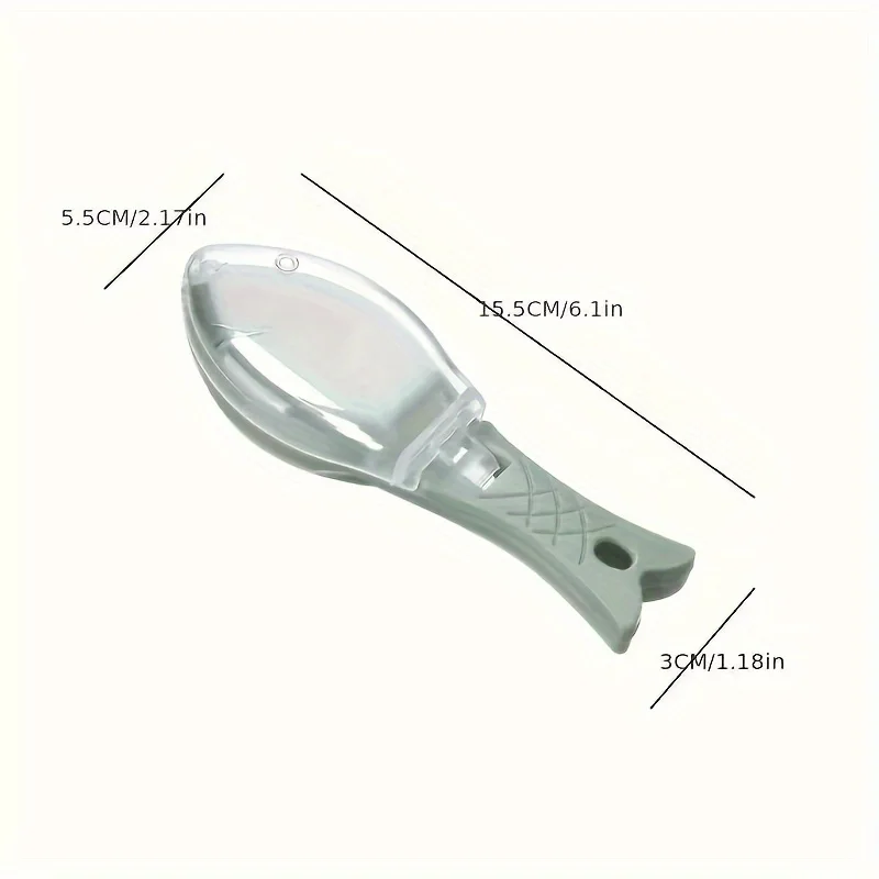 Fish Scales Scraper Fish Scale Cleaner Fish Scale Scraper Fish Scales Graters Scraper Fish Cleaning Tool Scraping Scales Device with Cover Home Kitchen Cooking Fishing Tool Pesca Tackle