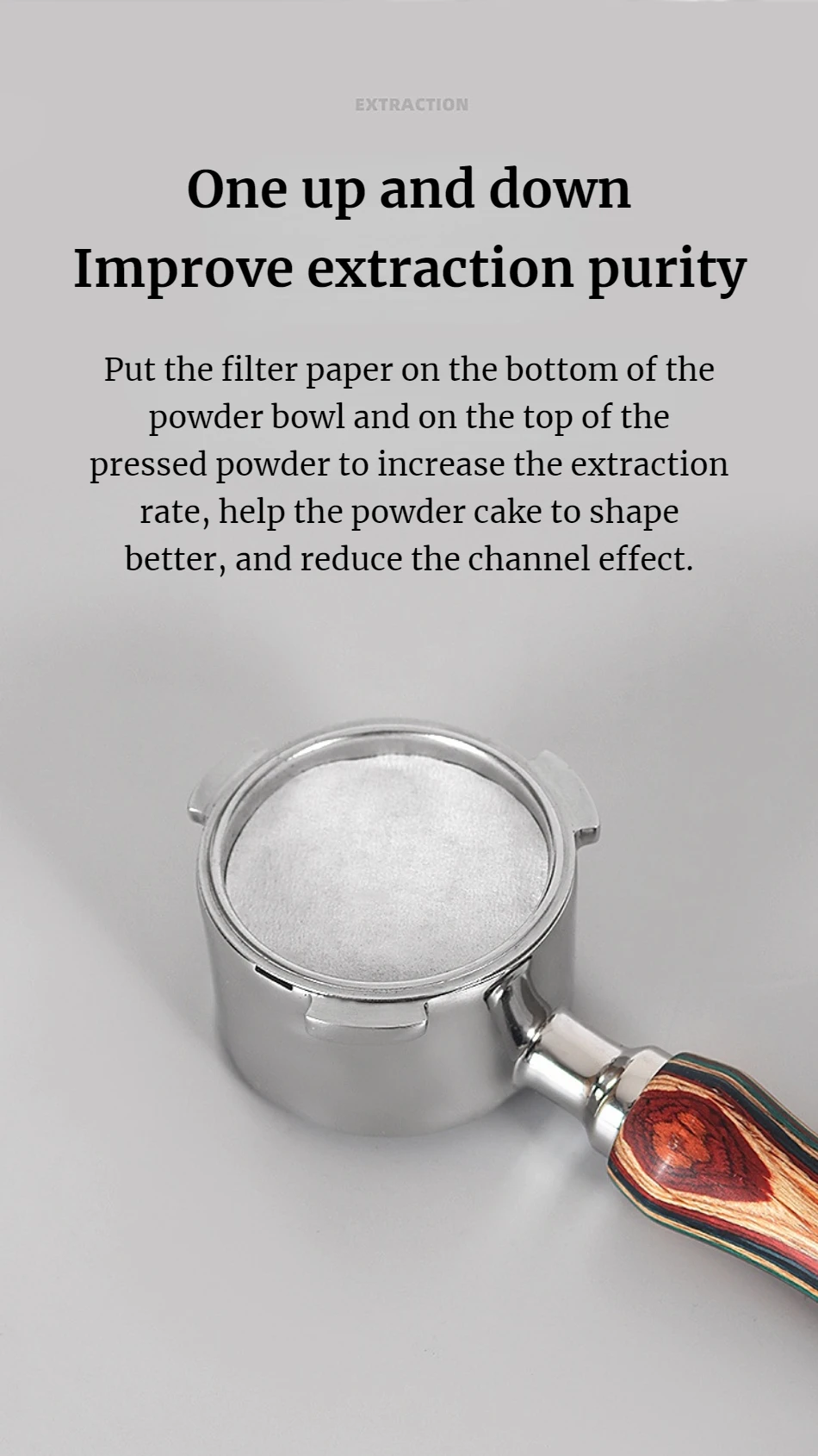 Description Picture 4 of item51mm53mm58mm Coffee Handle Disposable Filter Paper Coffee Powder Bowl Filter Paper Round Secondary Water Separation Filter Paper