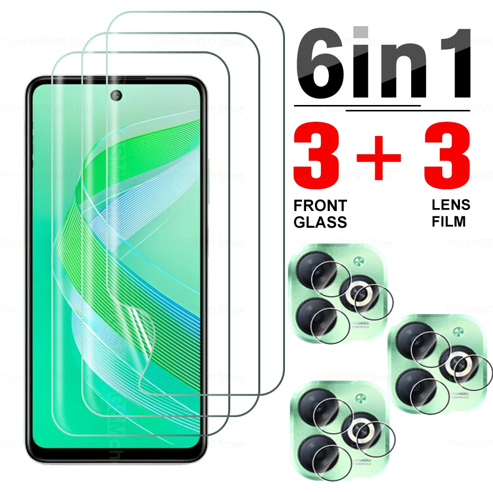 

Мягкая Гидрогелевая пленка 6 в 1 для Infinix Smart 8, Защитная пленка для камеры Infinix Smart8 4G 6,6 ''X6525 2023, Защитная пленка для смартфона
