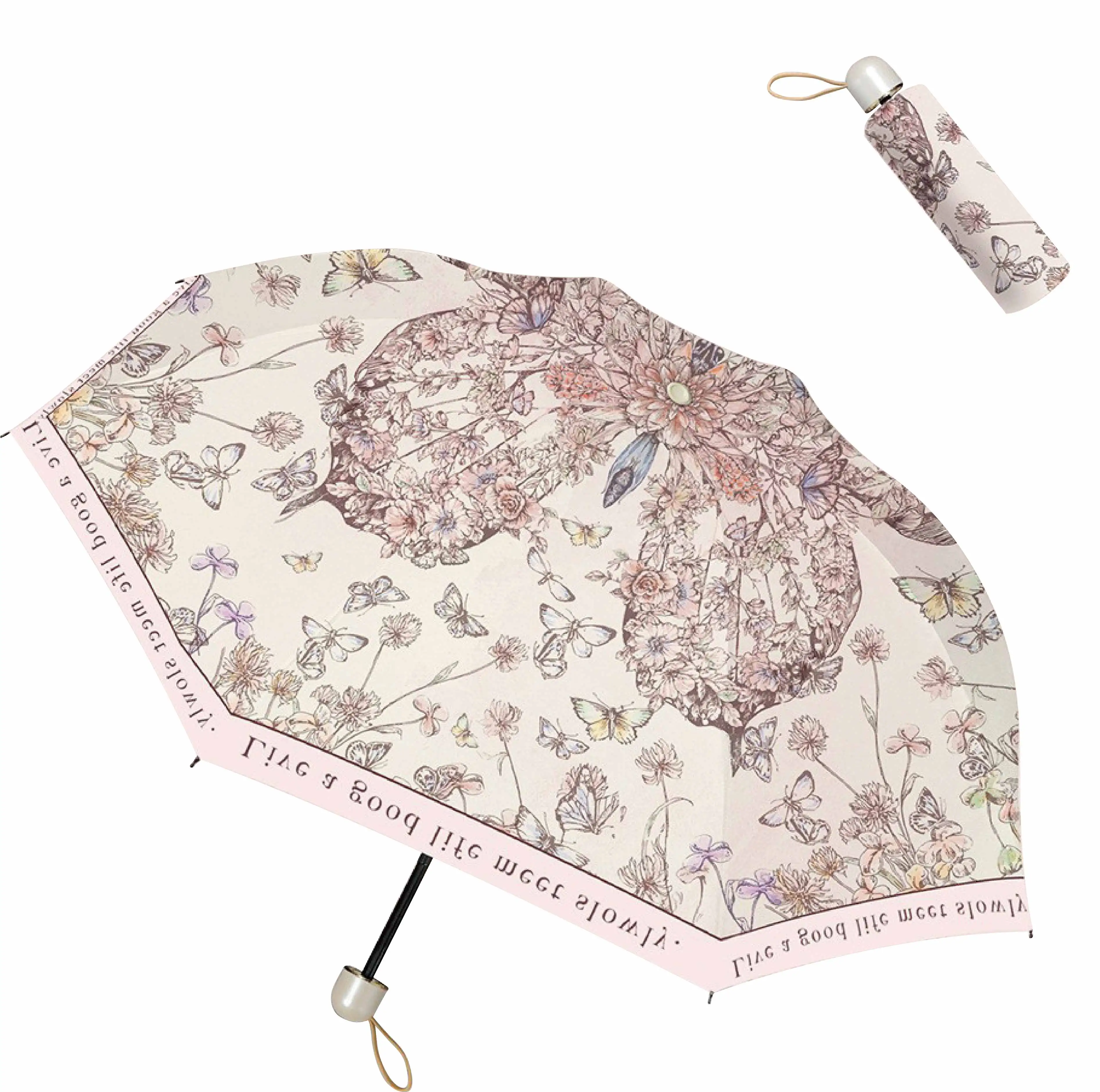 Ultralight sun umbrella for women folding dual-purpose portable umbrella compact sun protection and ultraviolet rays