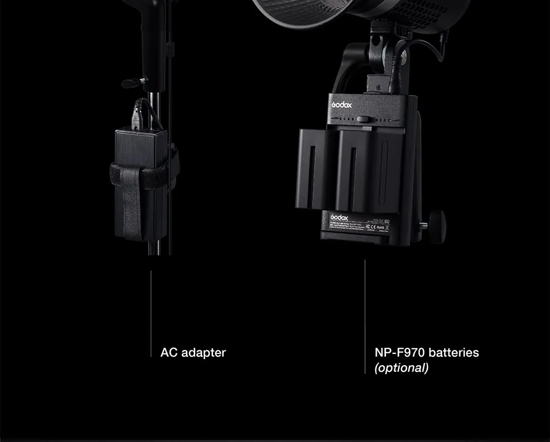 ML60Bi ML60 Bi 60W Bi-Color LED Light Silent Mode Portable Brightness Adjustment