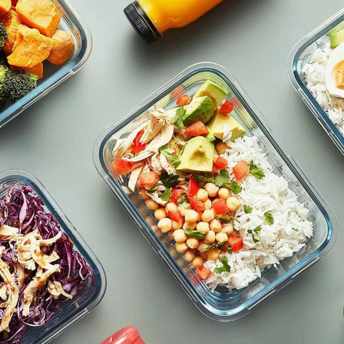 Kitchen Food Containers with Lid Glass Sealed Rectangular Borosilic Box Refrigerator Storage Box Microwave-heated Lunch Boxes 4