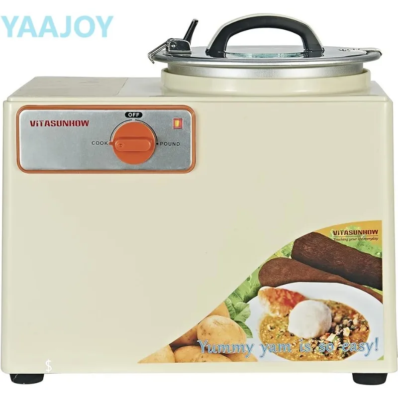 

VITASUNHOW Yam Pounding Machine, To Boil Yam and To Pound the Yam,Cassava FuFu, Plantain FuFu and a Mixture of Cassava Effortles