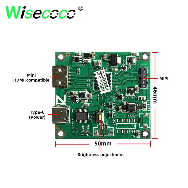 Wisecoco-tipo-c Lcd Screen Driver Board Exibição Redonda Círculo Circular Ips Tft Mipi 720x720 - Imagem 5