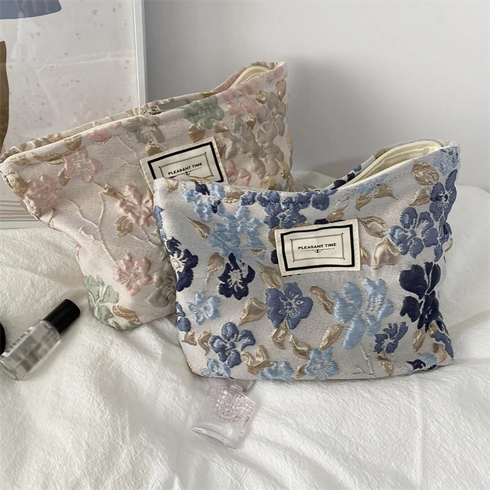 flower beauty makeup bag
