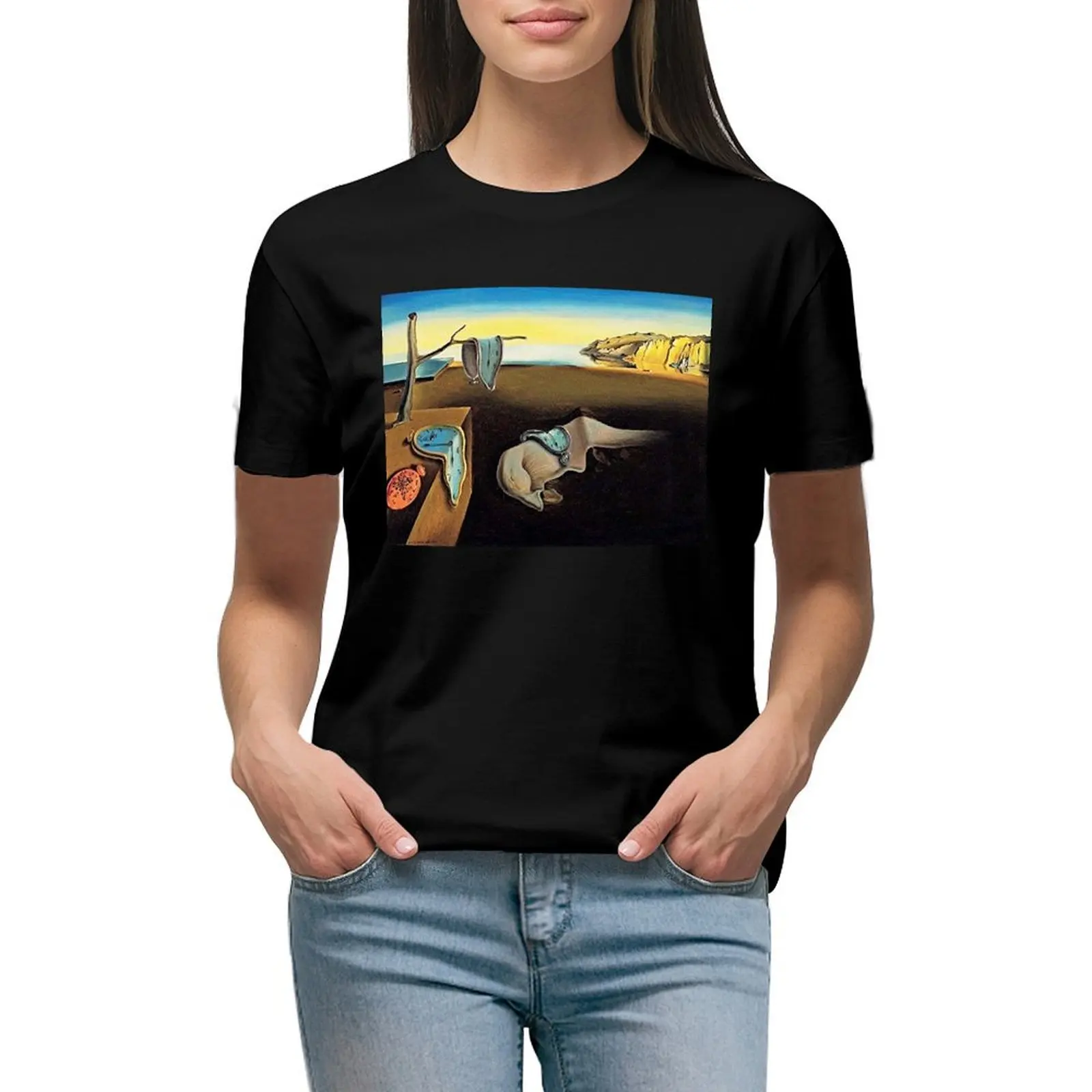 

DALI, Salvador Dali, The Persistence of Memory, 1931. T-shirt.png T-shirt oversized plus size tops Woman T-shirts