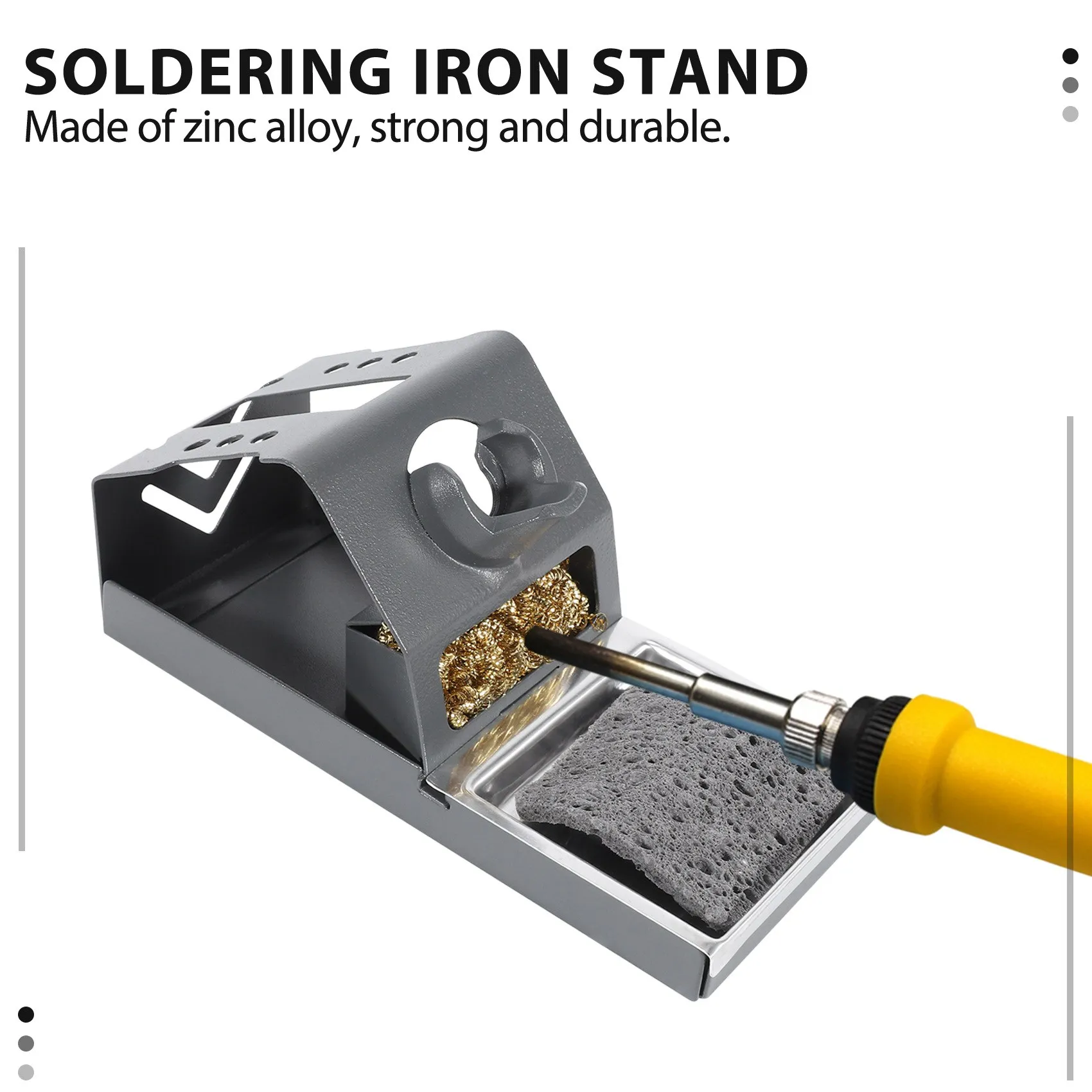 T12 Soldering Iron Station Stand Stable Welding Solder Iron Tips Holder with Insulation Pad Brass Wire Ball Tip soldering iron station