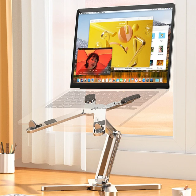 Foldable Laptop Stand 360°Rotation Notebook Table Aluminum Alloy