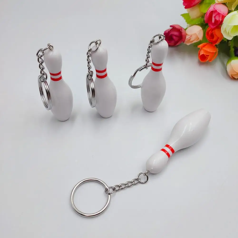 Bowling Bottle Sports Keychain Bowling Key Holder Car Key Chain Football Lovers Sports Gifts Ring Holder Handbag Pendant bowling accessories