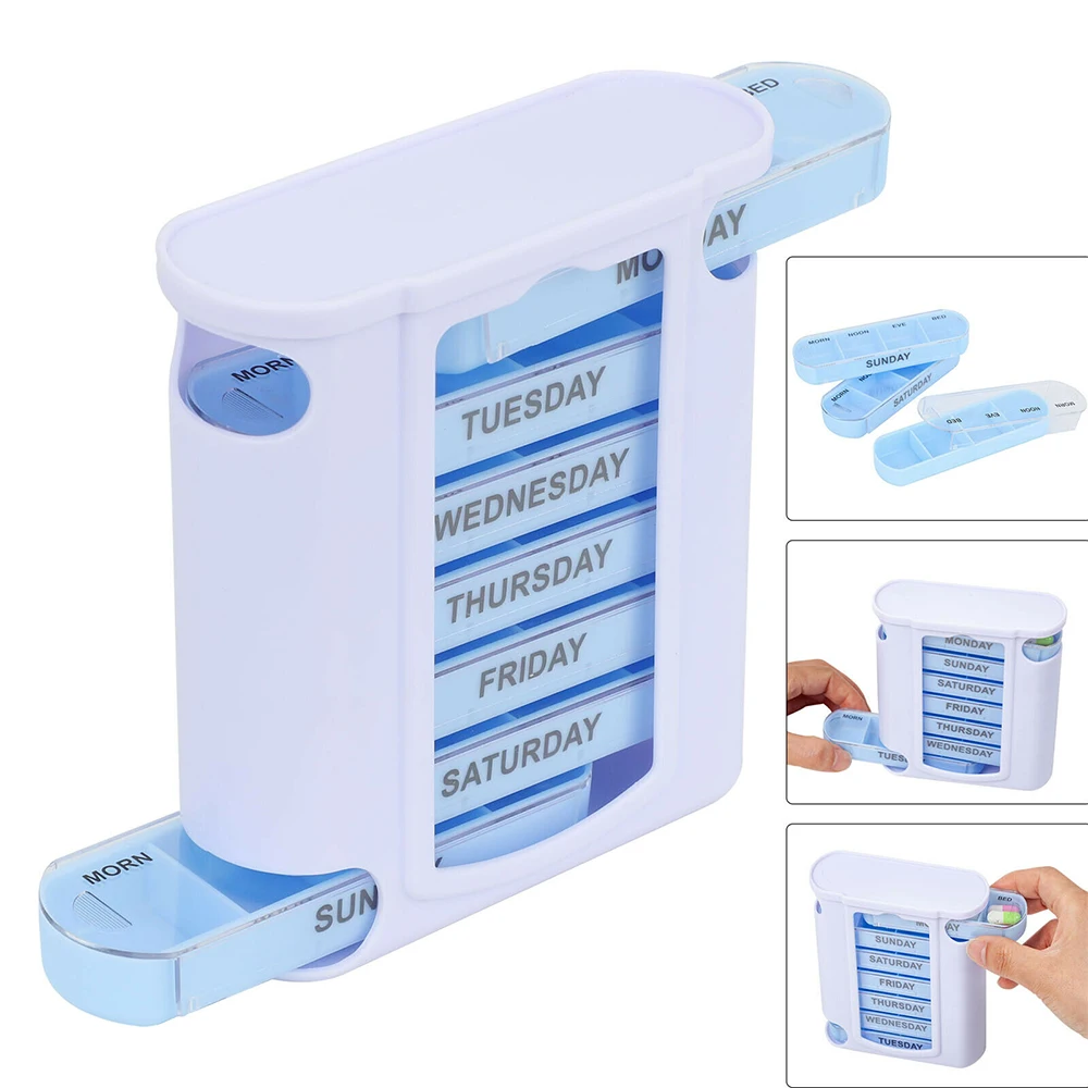 7-Day-Week-Pill-Box-Organizer-Tablet-Holder-Medicine-Tablet-Drug-Holder ...