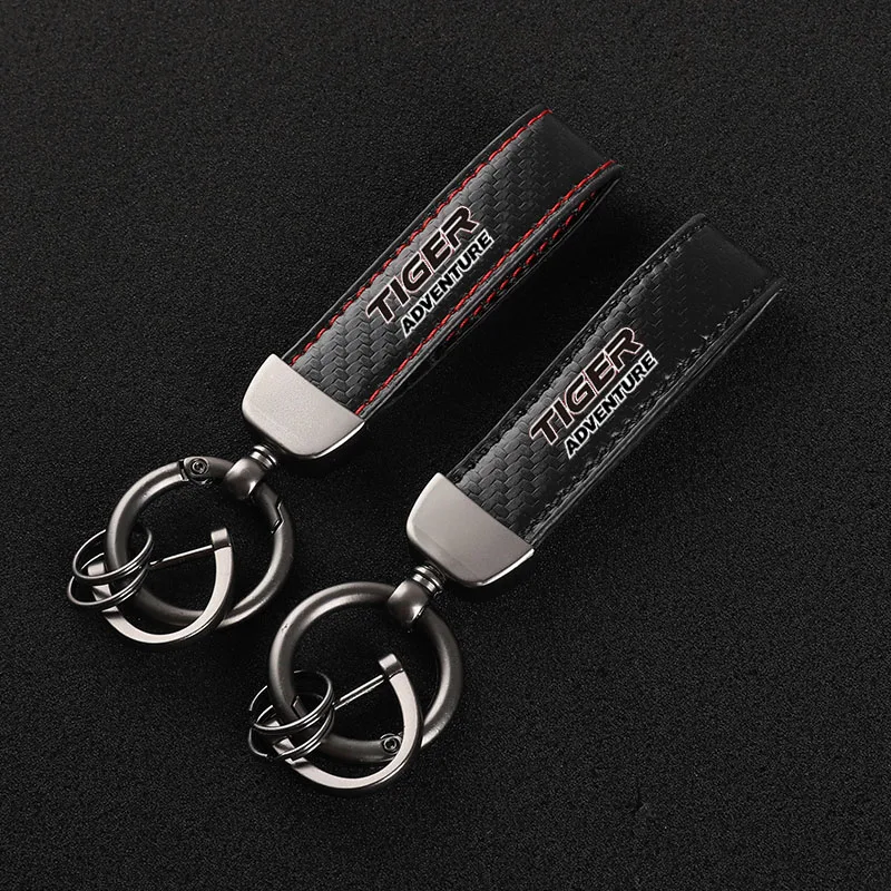 HighGradeCarbonFiberMotorcycleKeychainHolderKeyringforTRIUMPH