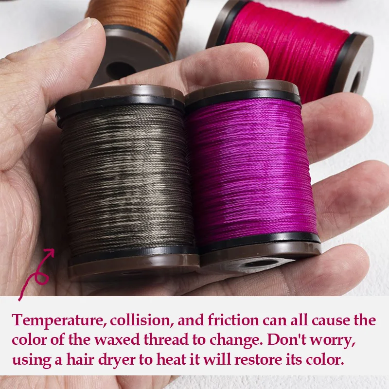 Four Colors of Waxed Polyester Thread in Many Lengths