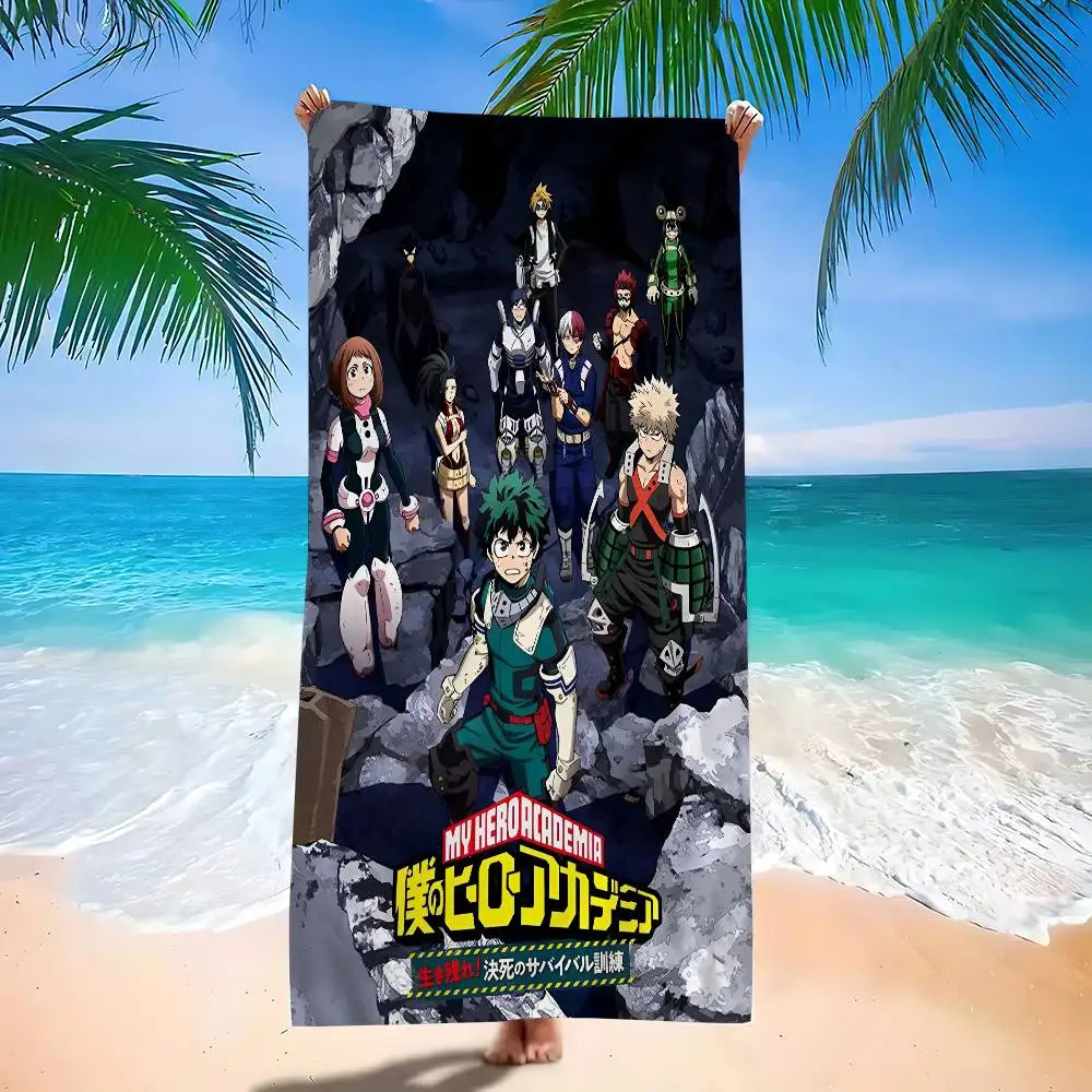 My Hero Academia Anime Microfiber Beach Towel Absorbent Quick Dry Soft Yoga Swimming Resort Mountain Climbing Towel