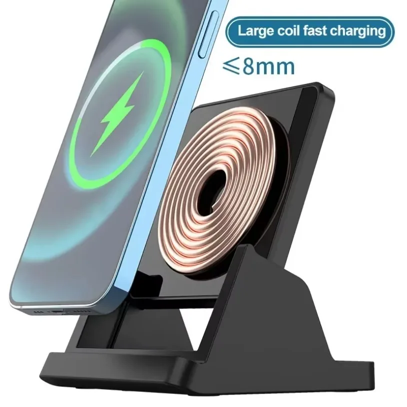 100W Wireless Charger Pad Stand Desktop Ultra-thin Mobile Phone Fast Charging Dock Station For iPhone 15 14 13 12 Samsung Xiaomi