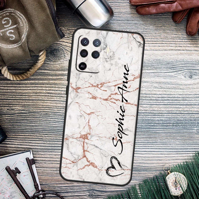 Personalized Custom Marble Initial Name Phone Case