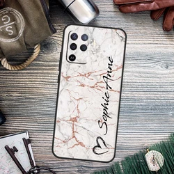 Personalized Custom Marble Initial Name Phone Case for OPPO A54s (791)