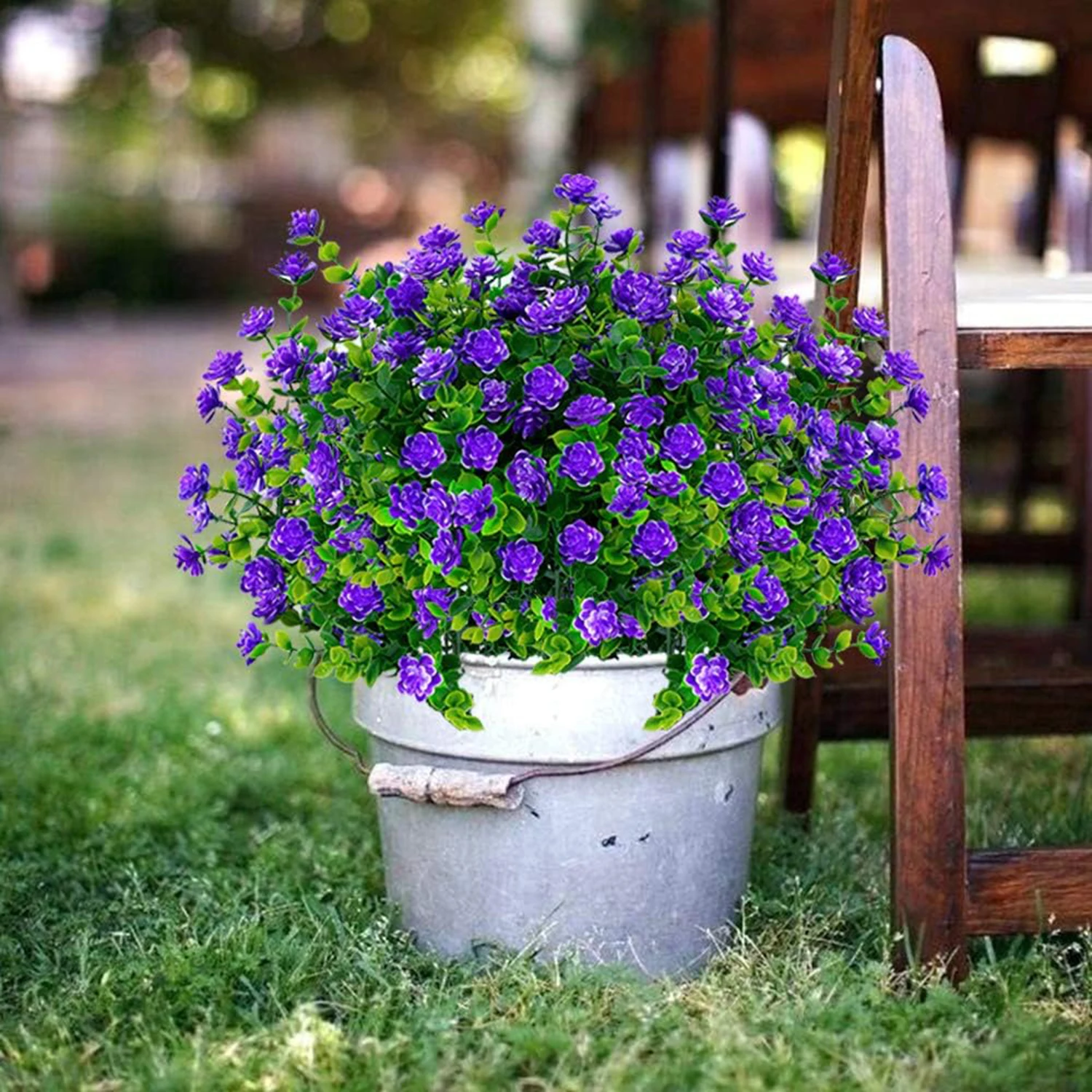 Künstliche Kunststoffblumen, gefälschte Eukalyptuspflanze, Hochzeitsbogen, Kranz, Zuhause, dekorativer Blumentopf, Festival, Sammelalbum, DIY-Dekoration – Detail 6