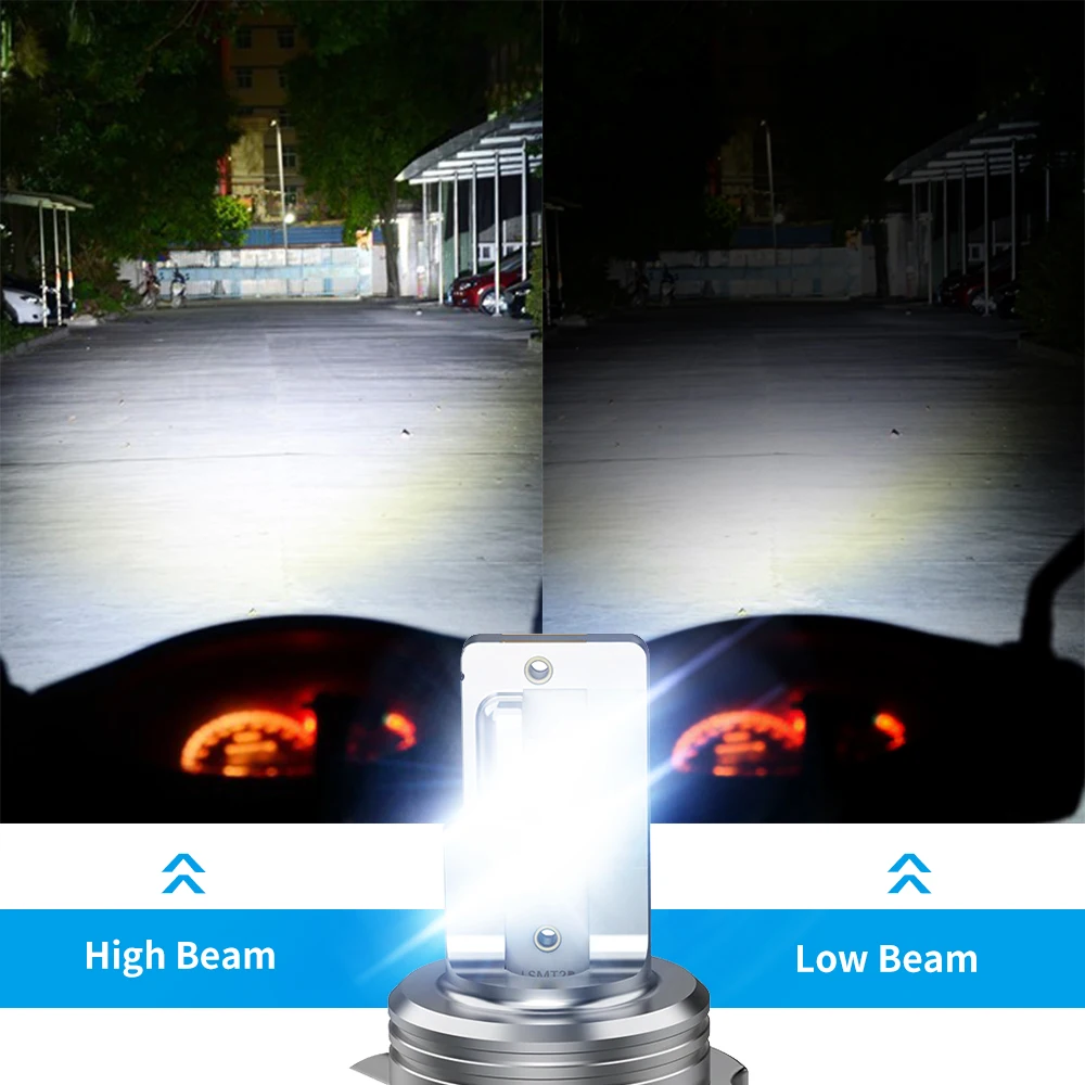 H4 HS1 LED Moto Ampoule BA20D LED 12V High And Low Beam Motorcycle Headlight Bulb AC/DC Wireless Non-polarity 6000K motorcycle headlight motorcycle led lights led motorcycle lights led lights bike light