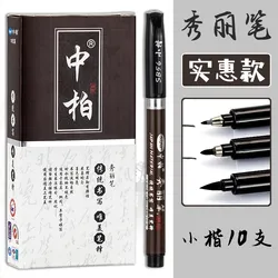 Premium Brush Pen Set for Calligraphy and Art - 10 Piece Stationery Collection (Small case 10PCS)