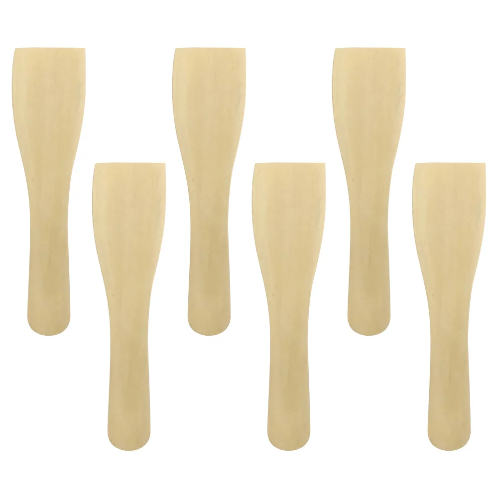 6 Pcs Wood Rice Paddle Bamboo Bbq Set Cooking Spatula Wok Wooden