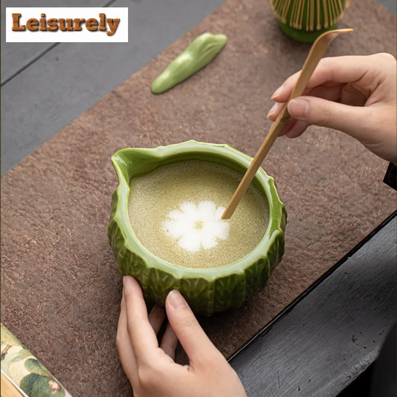 Cactus Tea Set Complete Set Matcha Stirrer Matcha Whisk Japanese Matcha Set Kit Green Tea Powder Matcha Cup Tea Ceremony Craft