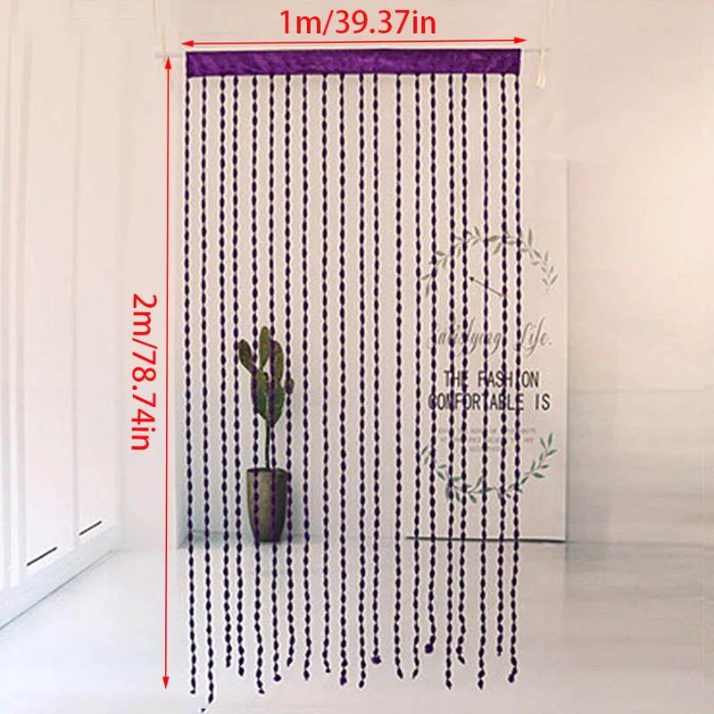 Beaded String Curtain Door Curtain Bead Thread Tassel Window Wall Panel Room Divider Doorway Home Wedding 1*2M