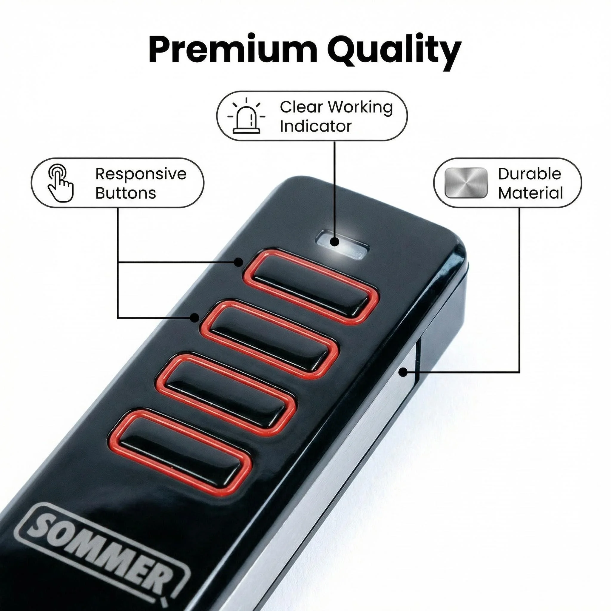 SOMMER PEARL 868MHz Twin Vibe Status 차고 문 원격 제어 장치 4018 4019 4018V000 4018V064 TX40 TRX55 TX55와 호환 가능