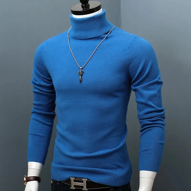 Winter Thick Warm Sweater Men Turtleneck Sweaters Slim Fit  Pullover Men Classic Brand  Casual Male Sweater L05 3