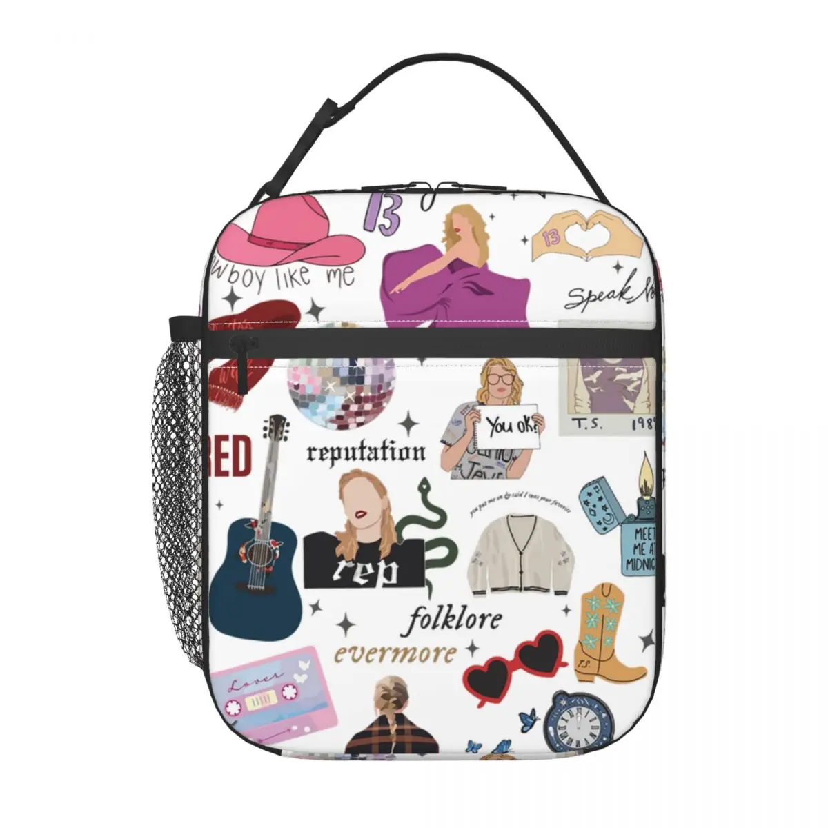 The Eras Tour Insulated Lunch Bag Thermal Bag Reusable Tayloring Large Lunch Box Tote Food Handbags School Outdoor 3