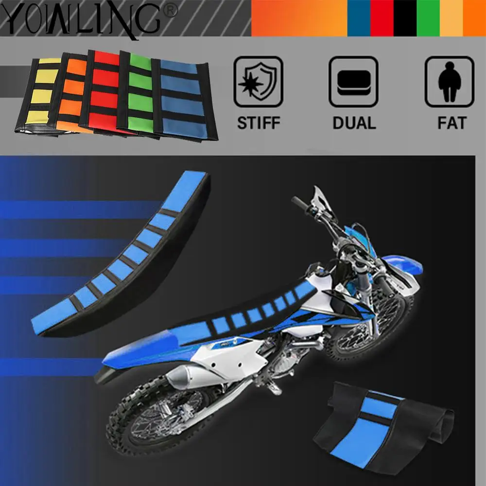 

Dirt Bike Off Road Motocross Motorcycle Pro Ribbed Rubber leather Soft Seat Cover For YAMAHA YZ 65 80 85 125 250 426 450 F X FX