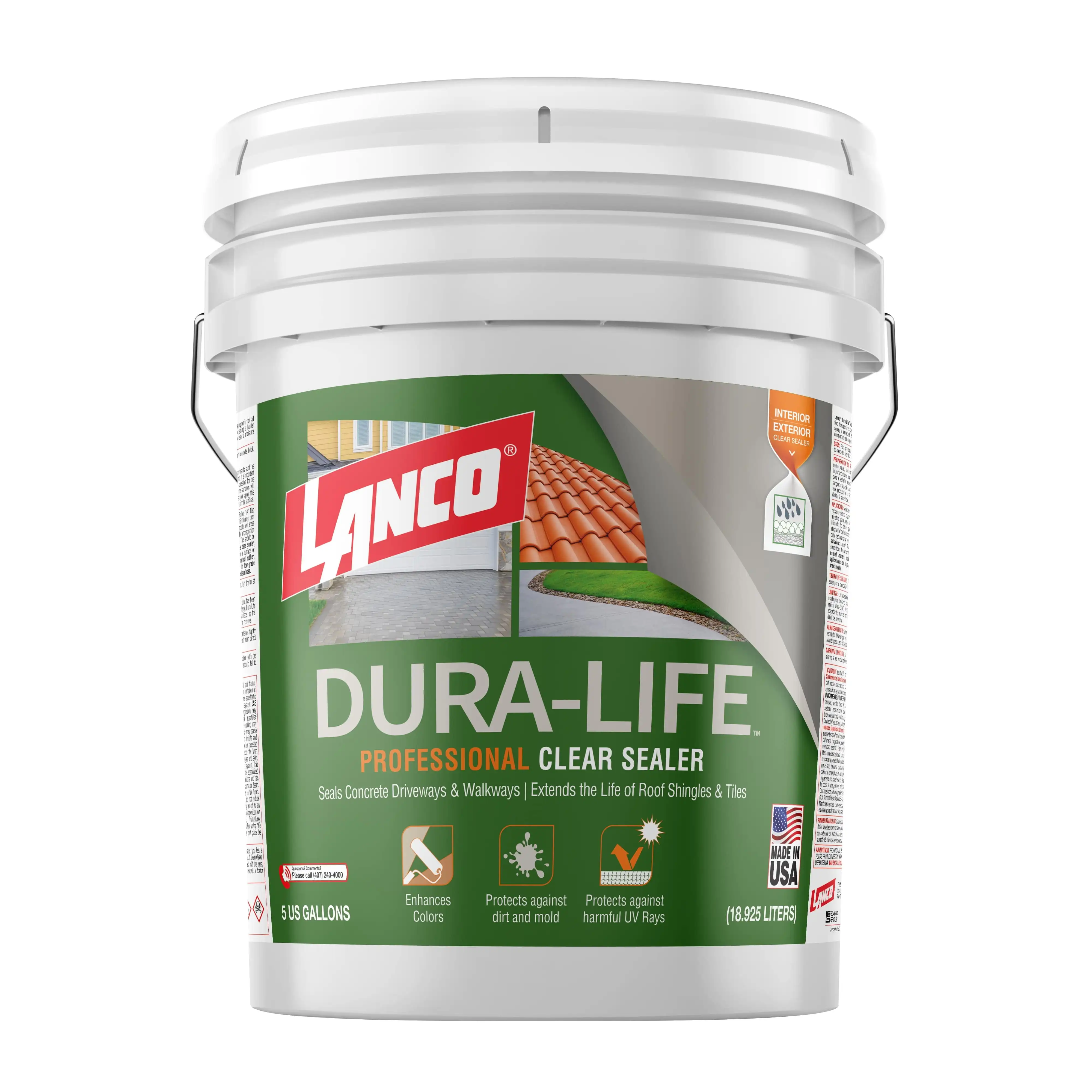 

Lanco Dura-Life 5 Gal. Clear Tile and Shingle Roof Sealer