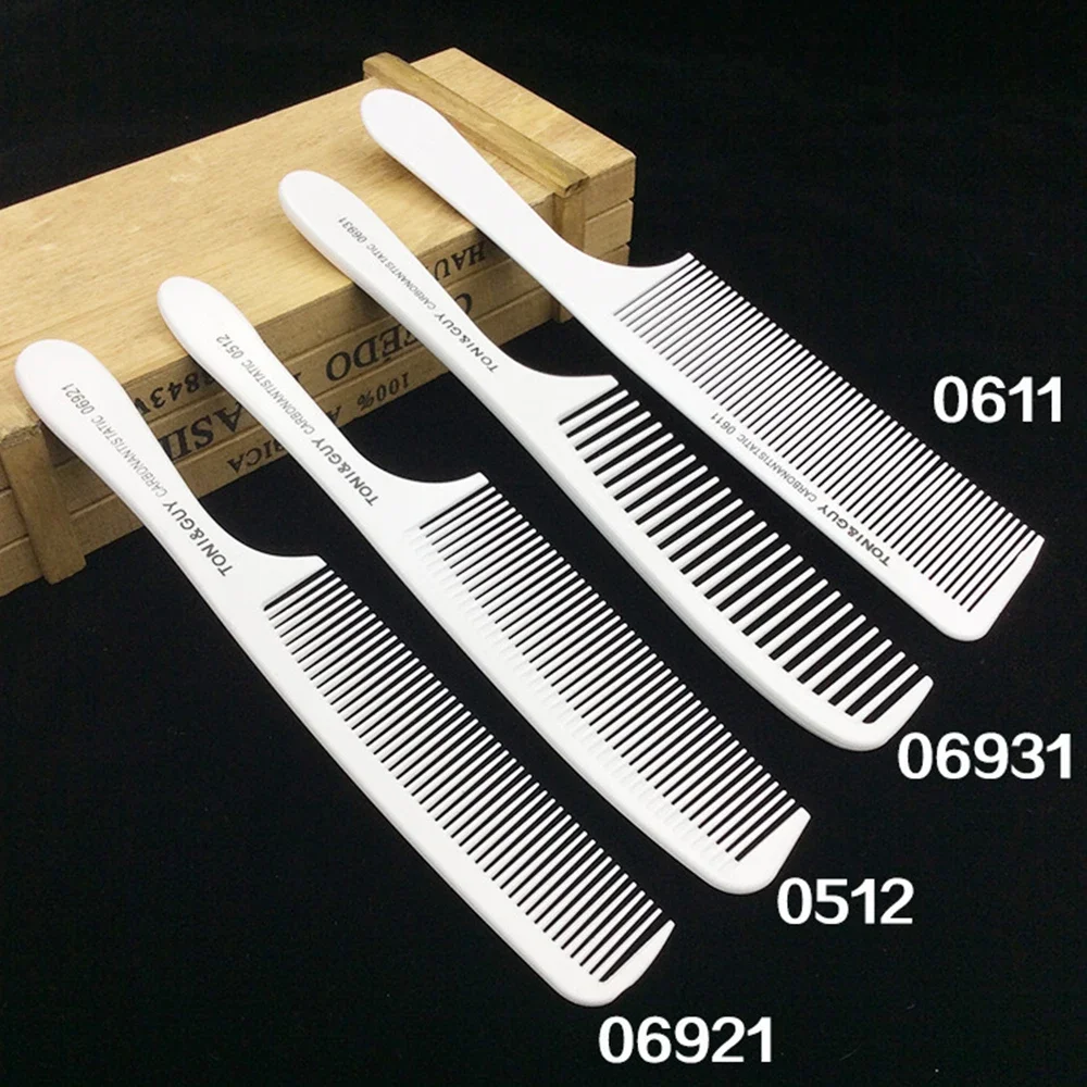 Barber Comb White Carbon Fiber Salon Hair Comb Hair Brush Barber Accessory Professional Accessory Barber Shop Hairstyling Tools