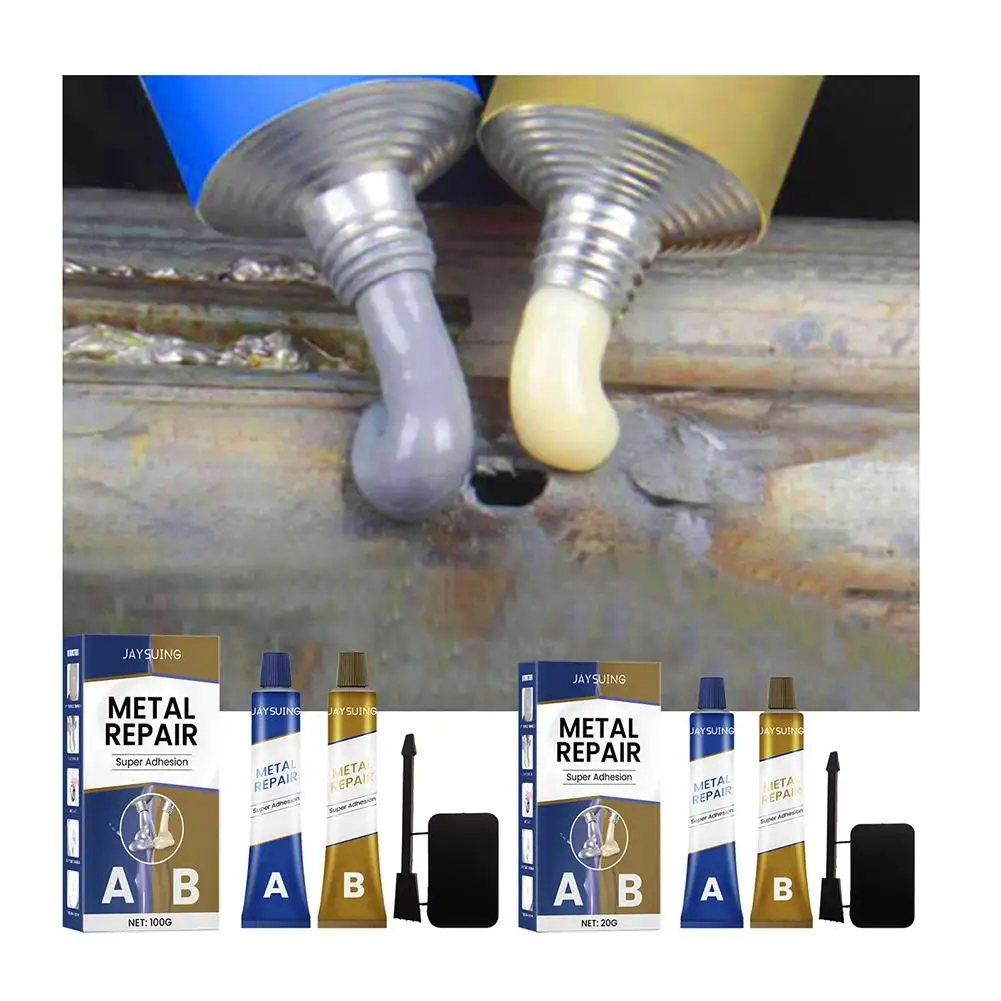 Liquid Metal Repair Adhesive High Strength Bonding Metal AB Glue Weld Casting Heat Resistance Adhesive Sealant Seam Strong G9B3