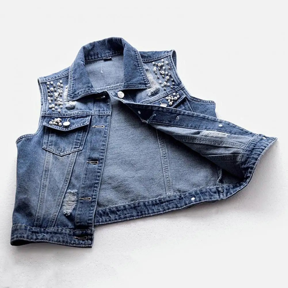 Cooling vest Chalecos Para Mujer Denim Vests Korean Fashion Sleeveless Jean Jackets for Women waistcoat 5XL Gilet Jaqueta Feminina Jaquetas