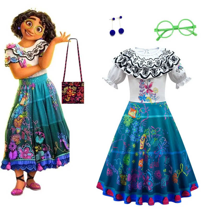 2022 Charm Mirabel Madrid-Children's Carnival Halloween Girl Cosplay Costume Princess Dress Children's Day Performance |