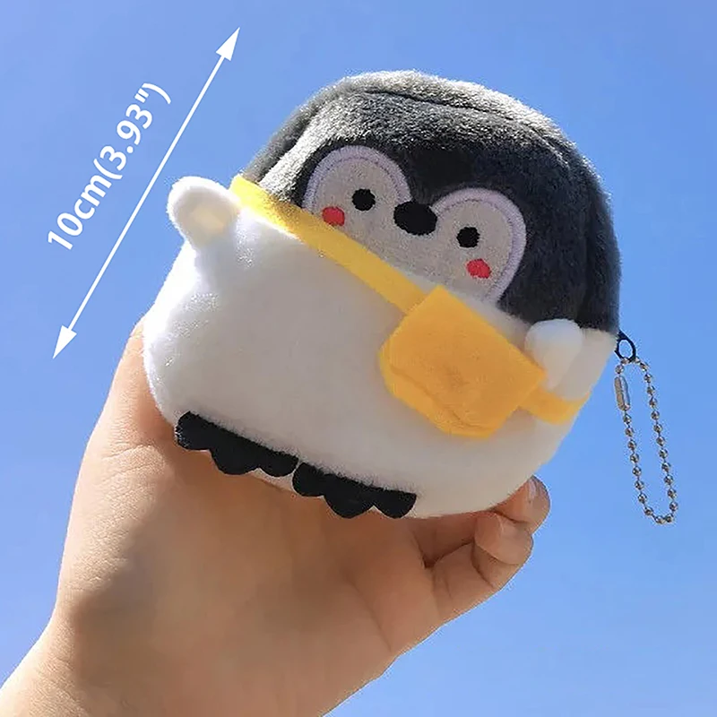 New Kawaii Anime Plush Penguin Coin Purses Men Women Korean Fashion Mini Cute Zipper Coin Wallet Boy Girl Bag