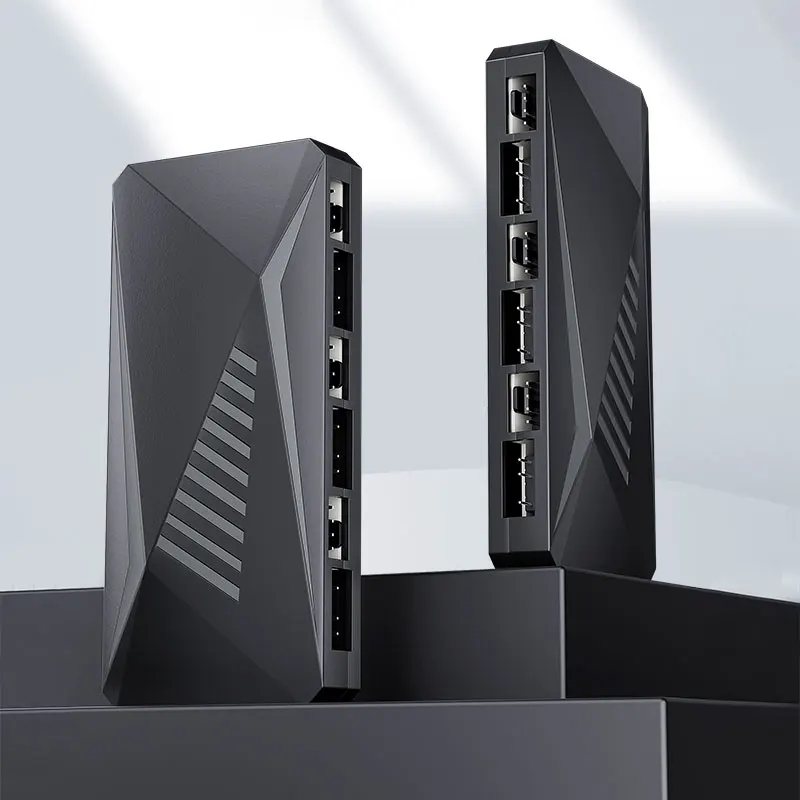Фото Контроллер TEUCER LP-6P ARGB, 3Pin и 4Pin, многосторонний разветвитель от 1 до 6, адаптер для удлинительного кабеля вентилятора, концентратор охлаждения ПК №2