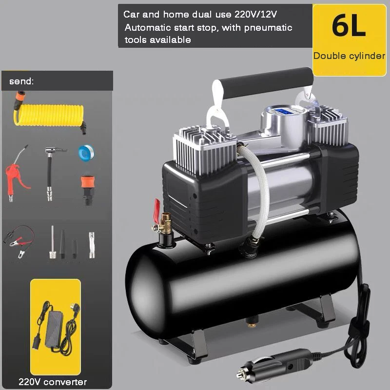 

Car Air Pump Trolley Portable Multi-function 12v High-pressure Electric Tire Pump Car Oil-free Silent Air Compressor Car Inflato