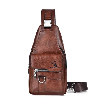 Borse a tracolla da uomo di tendenza 2026: borse a tracolla di lusso di grande capacità, borse a petto di design retrò, zaini monospalla/crossbody