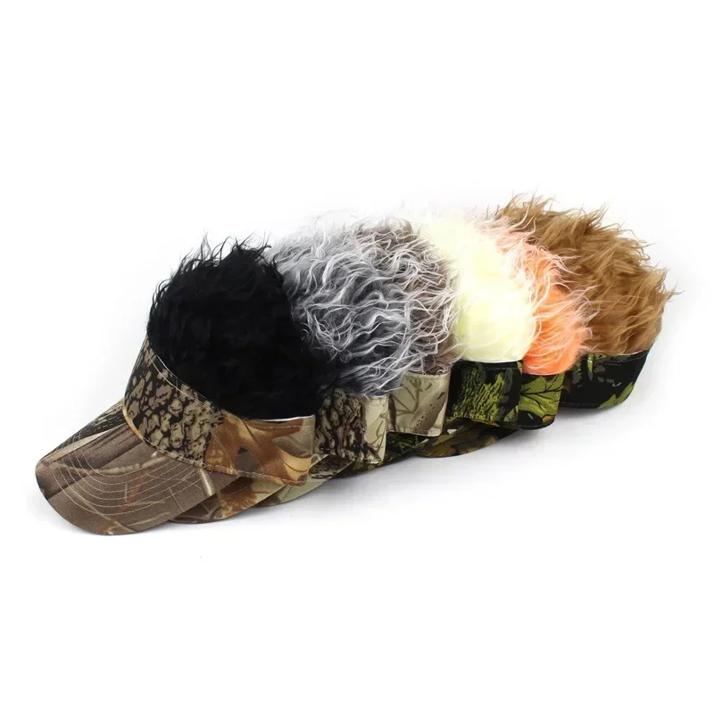 Baseball Cap with Spiked Wigs Men Women Casual Concise Sunshade Adjustable Sun Visor