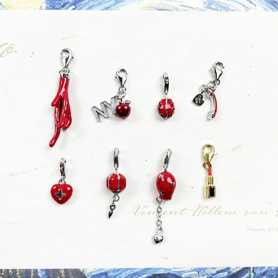 Collar Con Colgante De Plata De Ley 925 Con Parte Trasera Pulida Y Esmalte Rojo Y Marcasita Con Corazón De Amor De 5/8 Pulgadas X 3/4 Pulgadas, Mide 25,85 X 16,75 Mm