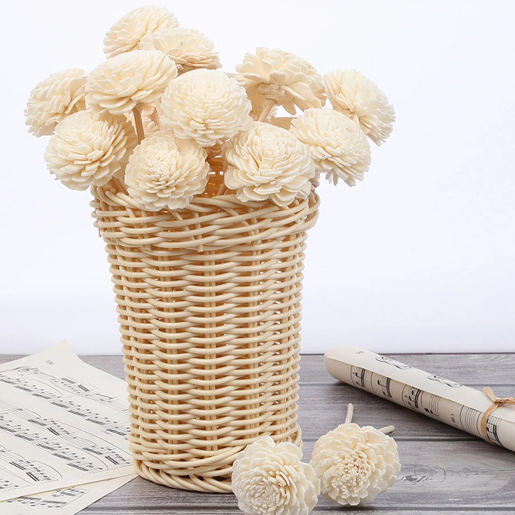 10 قطعة العصي الناشر الروطان مع زهرة القمم إعادة الملء رائحة القصب الناشرون لغرفة العطر سيارة ديكور المنزل رائحة