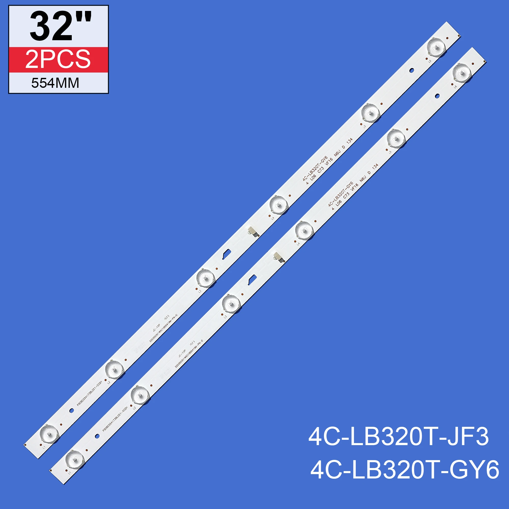 

1set =2 pieces W32Sled backlight for JL.D32061330-004AS-M 4C-LB320T-JF3 4C-LB320T-GY6 Screen LVW320CSDX E13 V57 LVW320CSDX