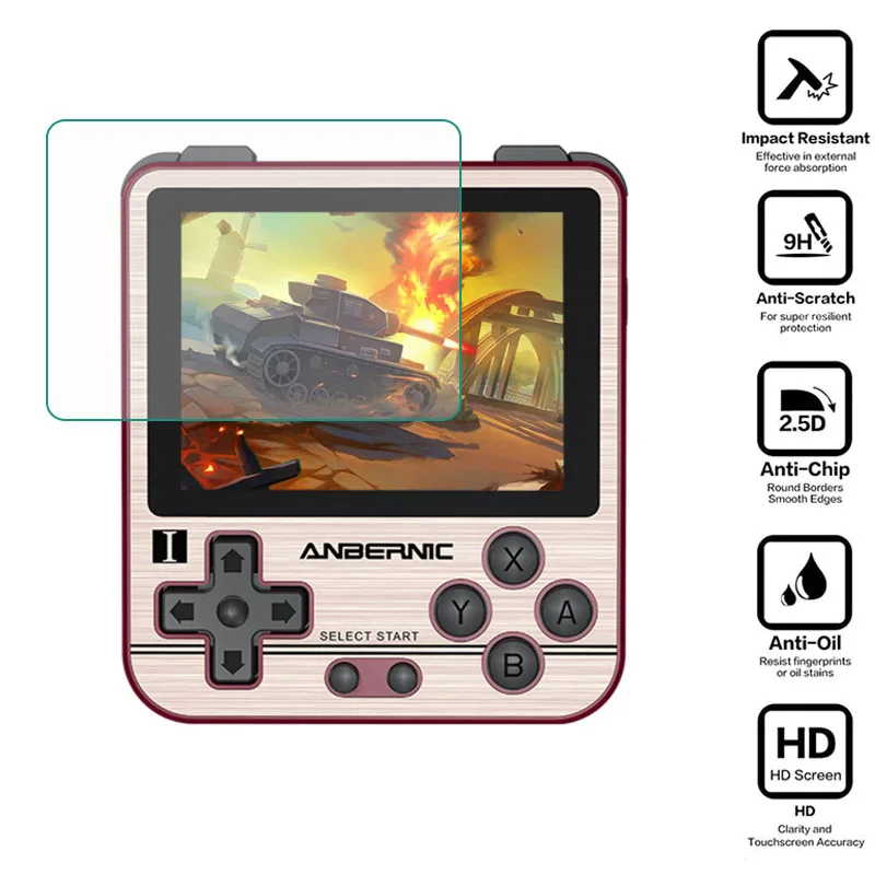 Anbernic rg280v用スクリーンプロテクター,レトロなポータブル
