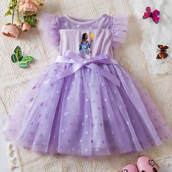 Movie Wish Summer Baby Girl Princess Dress Mesh Skirt Summer Sleeveless Clothes Wedding Party Dresses 2-6Y
