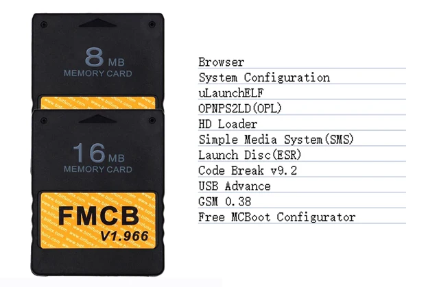 New PS2 Free McBoot Card FMCB v1.966 8M 16M 32M 64MB Memory Card Supports  All Consoles Fat and Slim Update OPL1.2.0 For MX4SIO - AliExpress