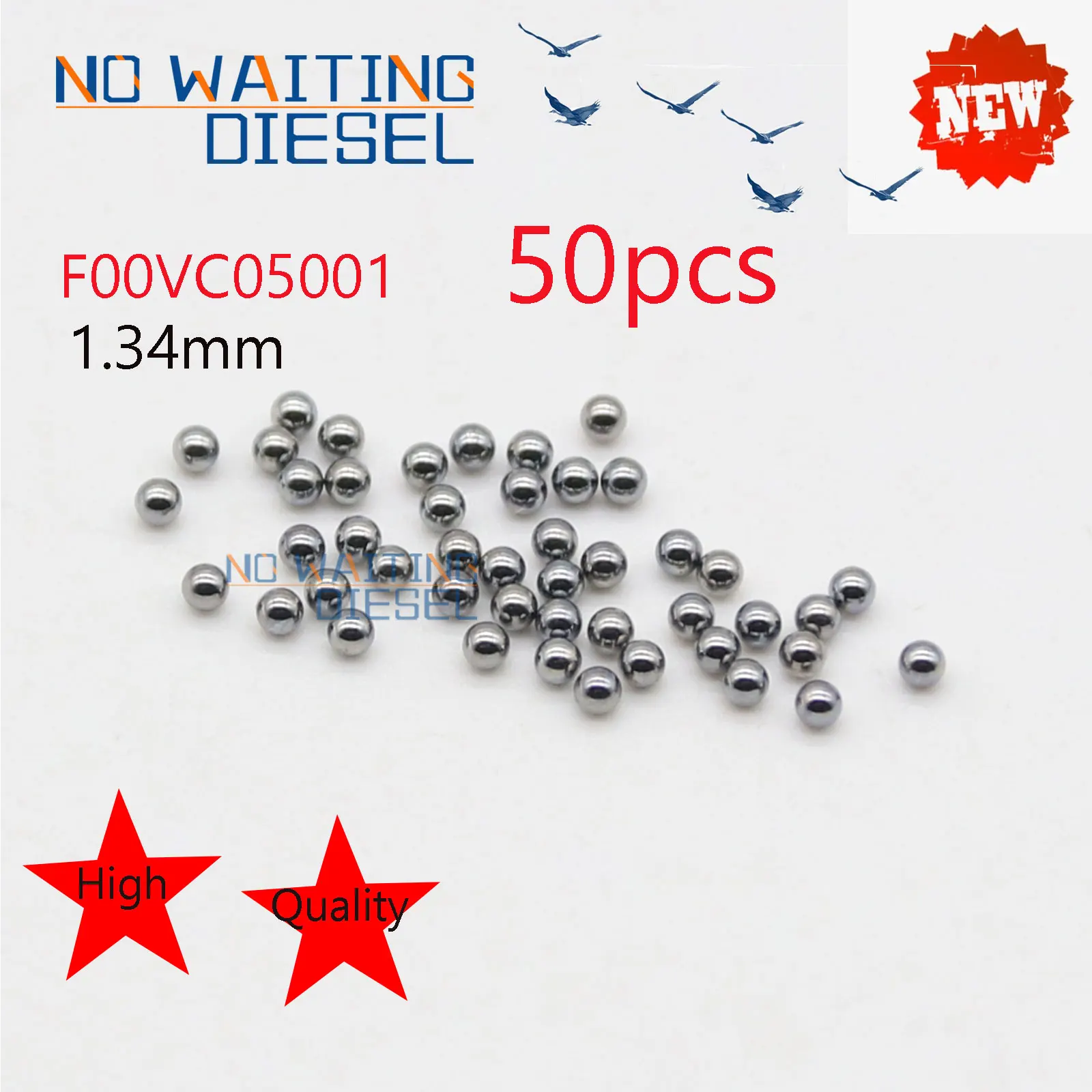 

50 шт./упаковка, стальные шарики F00VC05001, 1,34 мм