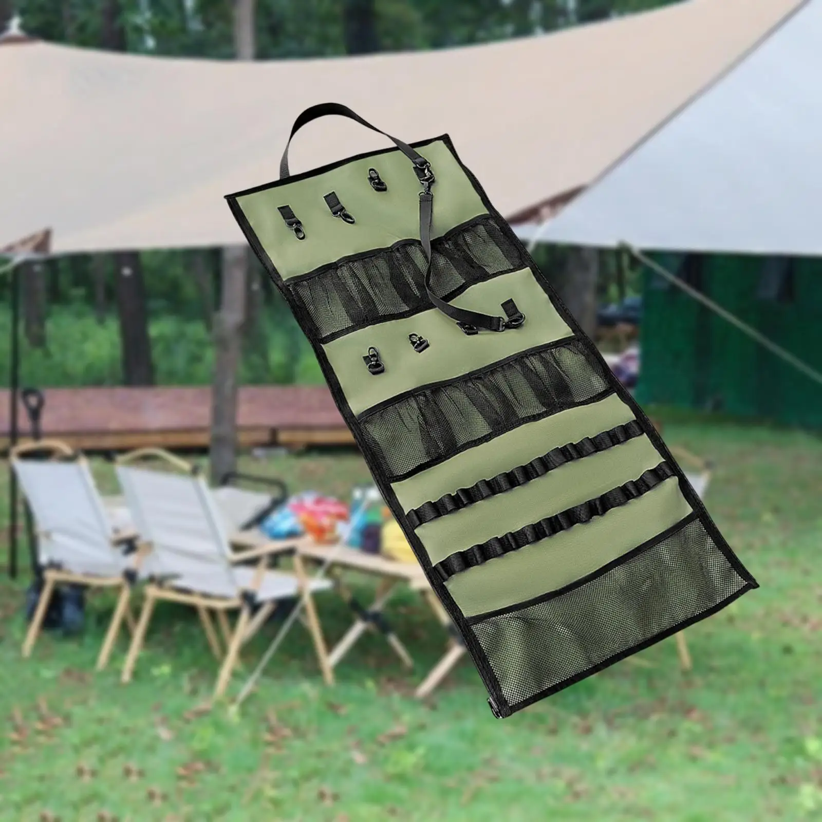 

Camping Hanging Storage Bag Canvas Outdoor Organizer Tissue Pocket for Hiking Kitchen Backpacking Picnic BBQ Camping Supplies