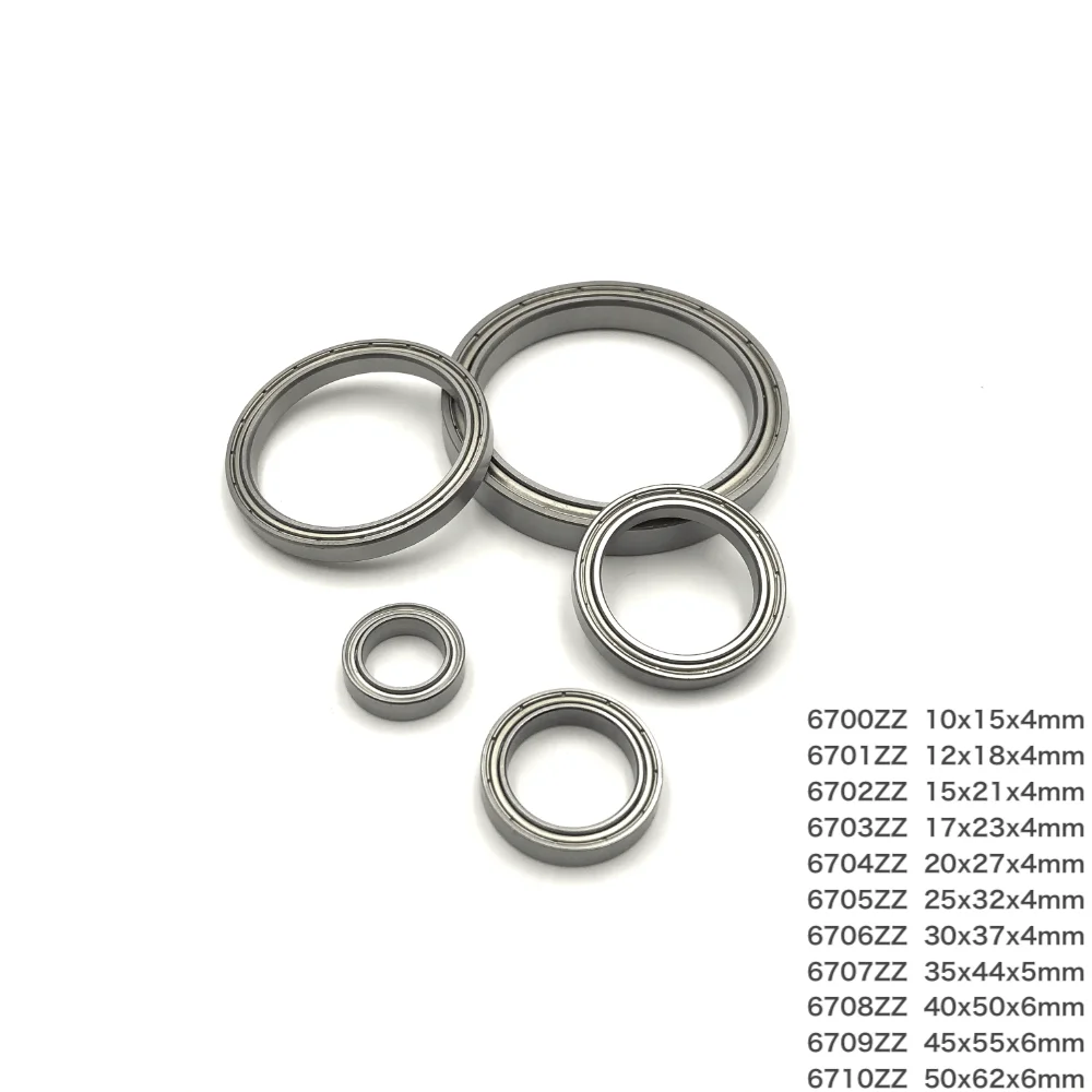 

5-15pcs/Lot 6706ZZ , 6707ZZ , 6708ZZ , 6709ZZ , 6710ZZ 2Z Metal Shield Thin Wall Deep Groove Ball Miniature Bearing